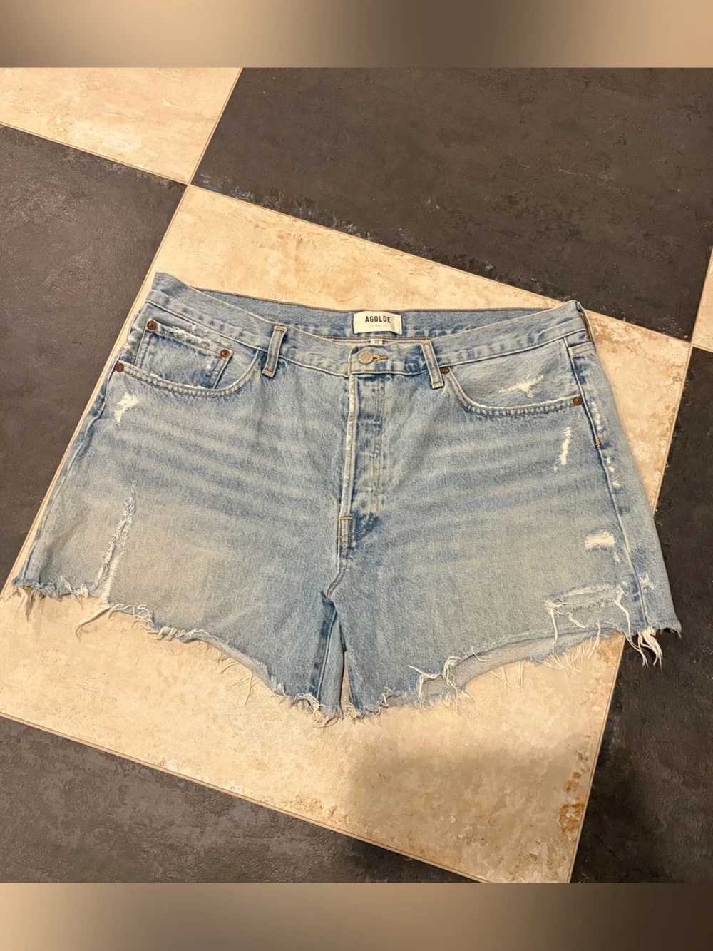 Agolde Parker Long denim shorts - size 33 - swapmeet